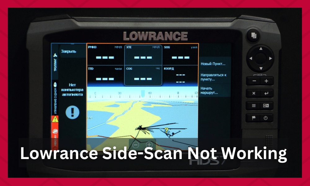 lowrance side-scan not working