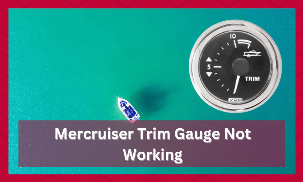 mercruiser trim gauge not working