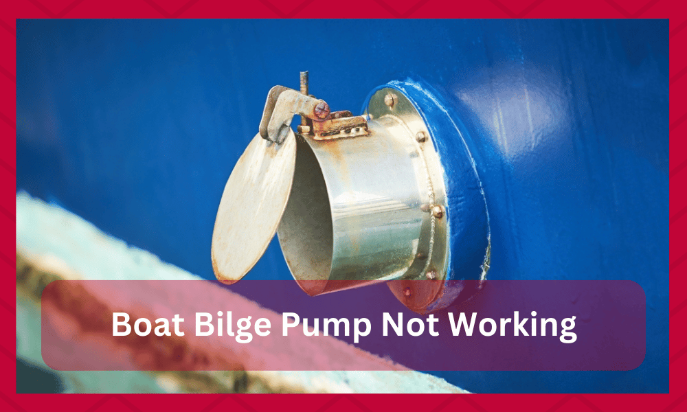 boat bilge pump not working