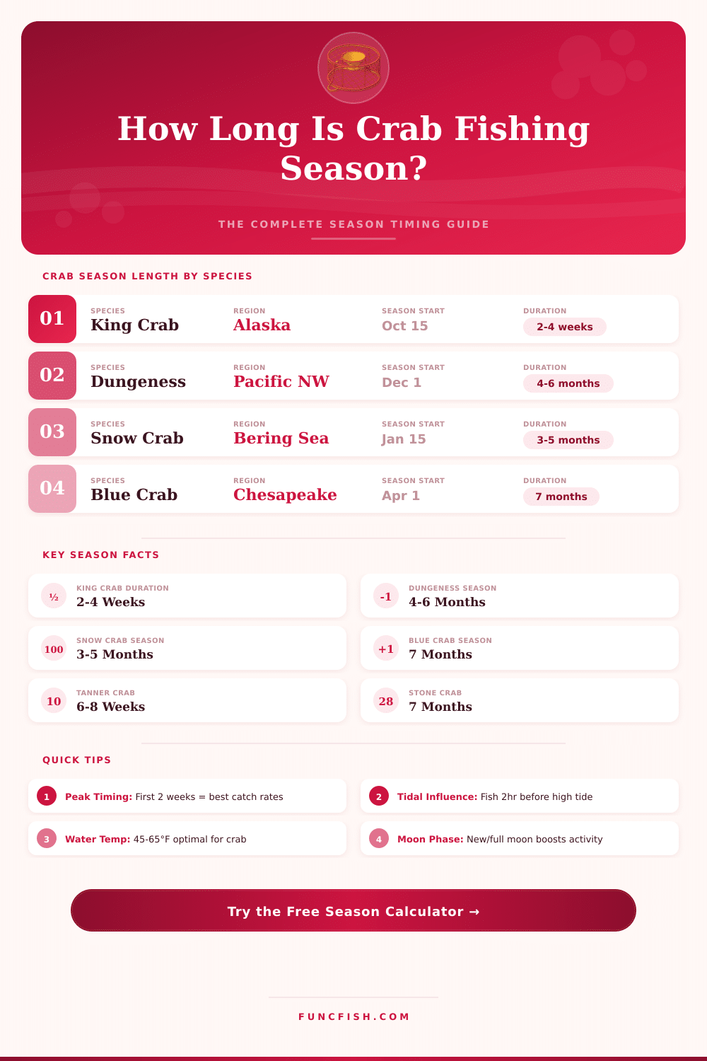 Crab Fishing Season Calculator: How Long Is the Season?