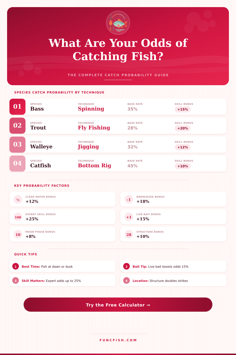Fish Catch Probability Calculator – Boost Your Success Rate