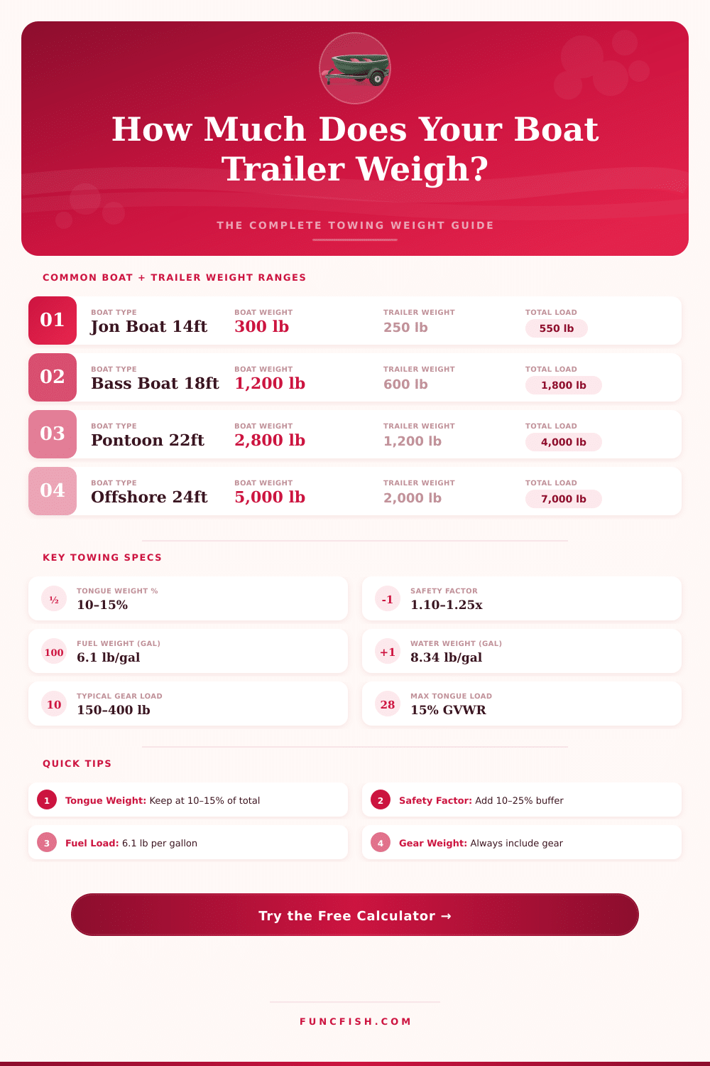 Boat Trailer Weight Calculator: Find Your Total Tow Weight