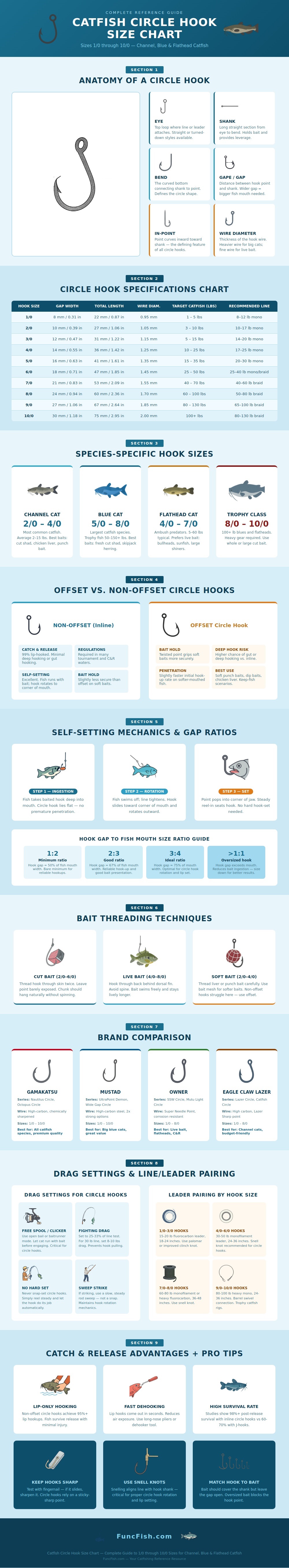 Catfish Circle Hook Size Chart
