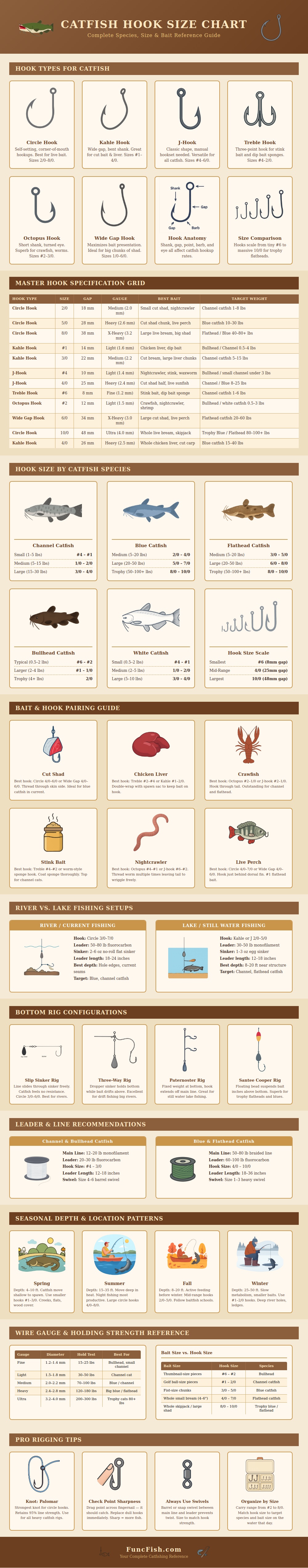 Catfish Hook Size Chart