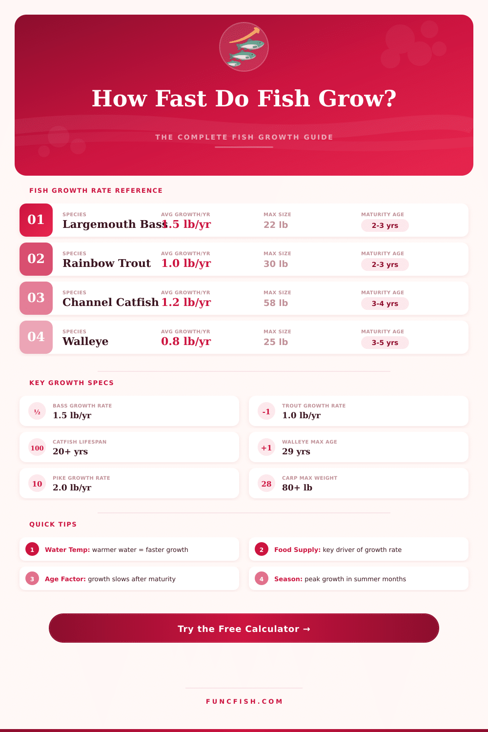 Fish Growth Rate Calculator: Estimate Size & Age Fast