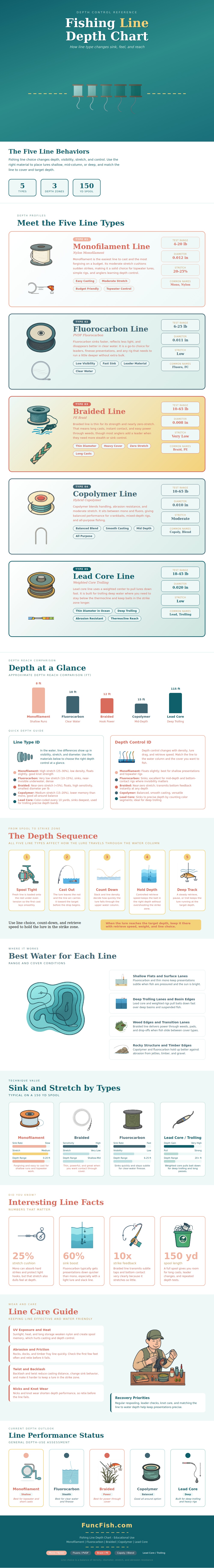 Fishing Line Depth Chart