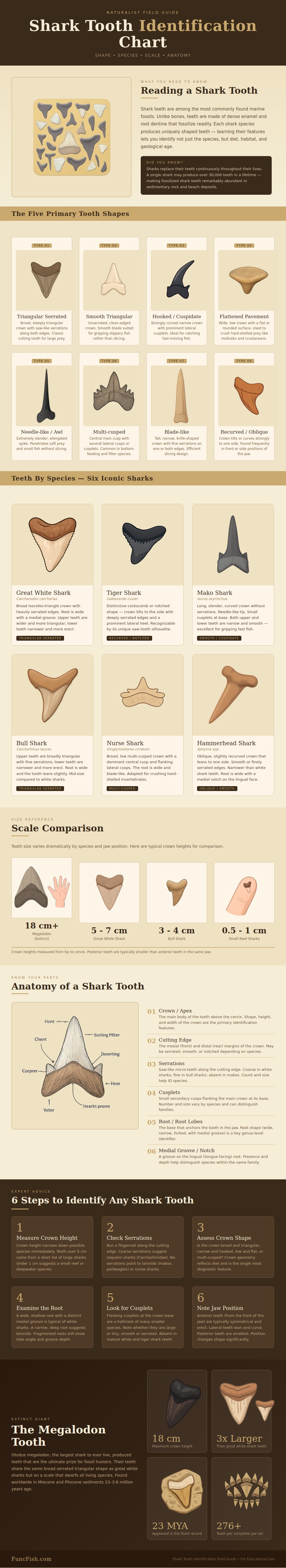Shark Tooth Identification Chart