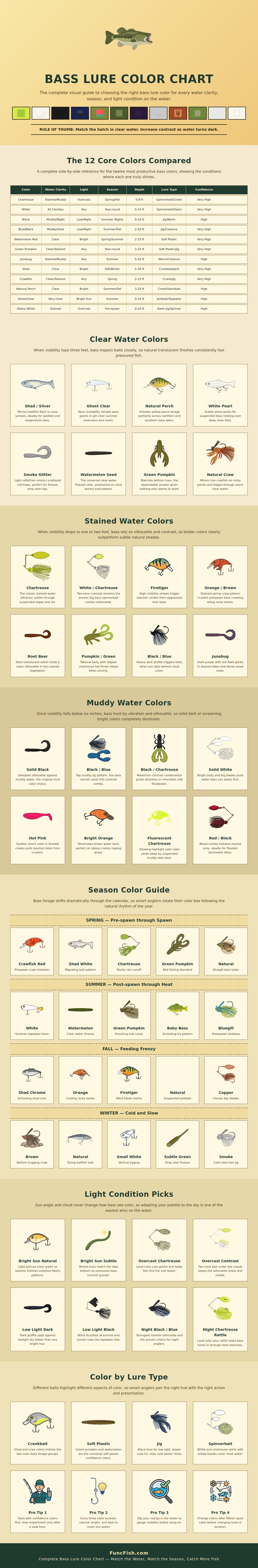 Bass Lure Color Chart