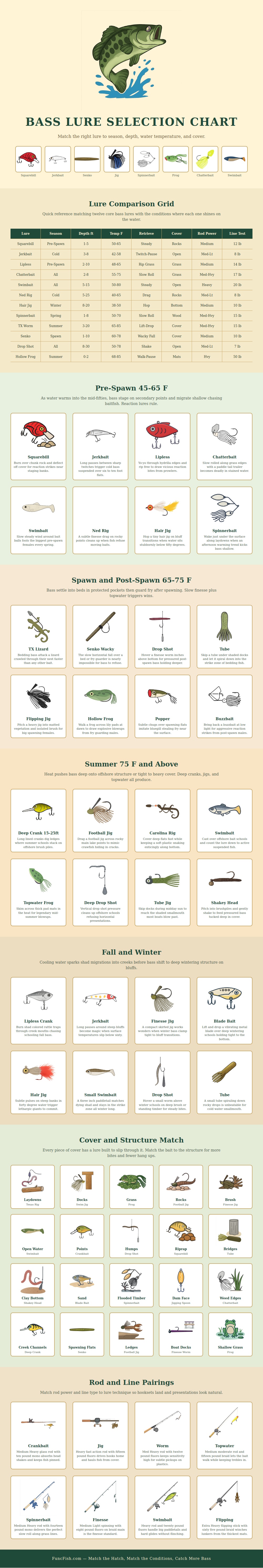 Bass Lure Selection Chart