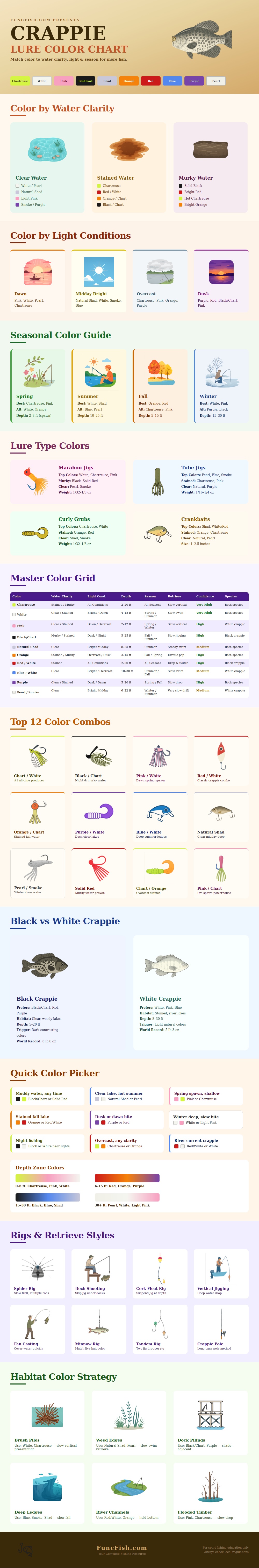 Crappie Lure Color Chart