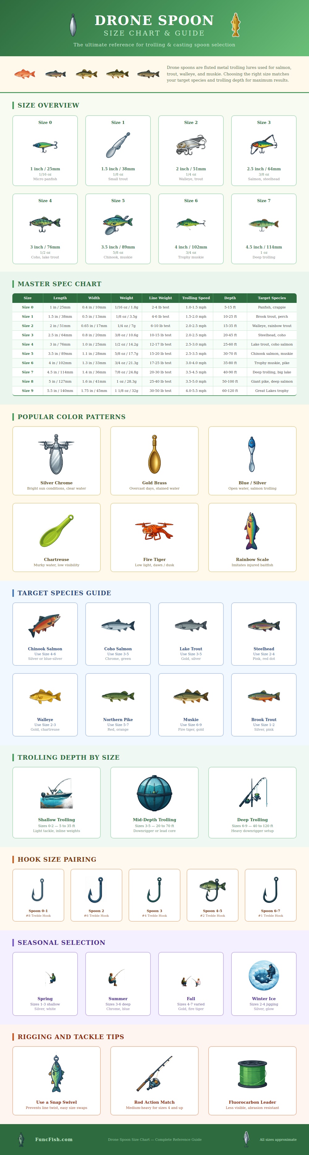 Drone Spoon Size Chart