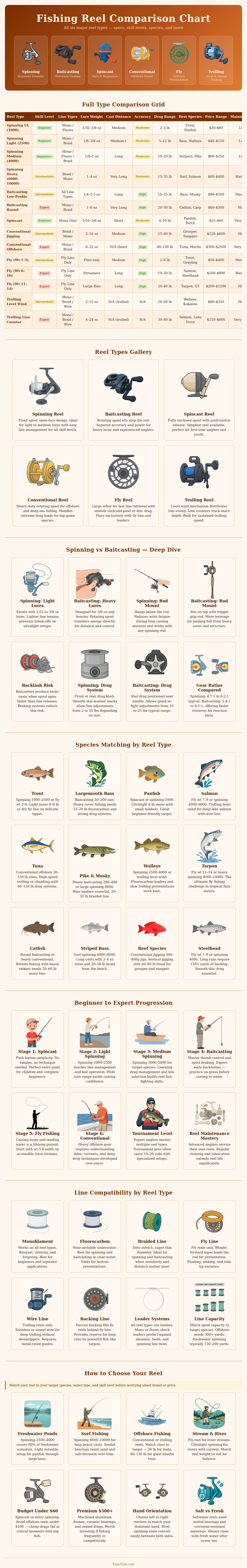 Fishing Reel Comparison Chart