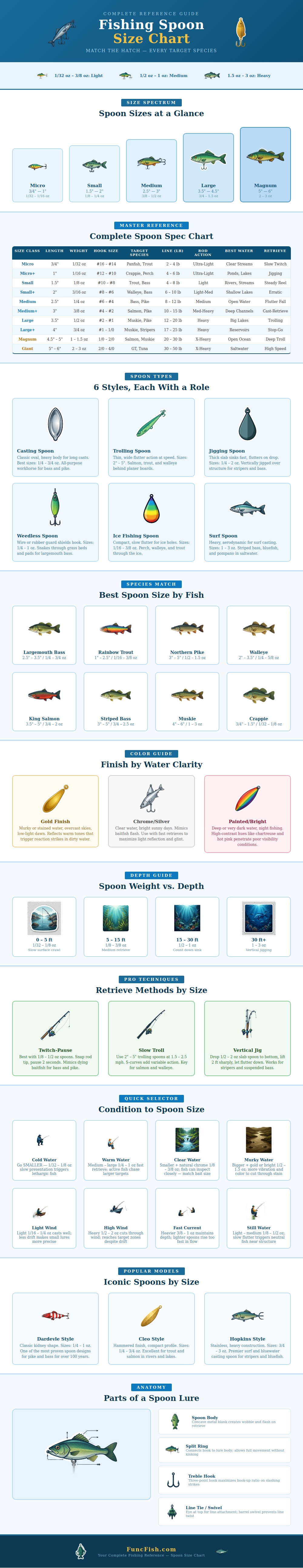 Fishing Spoon Size Chart