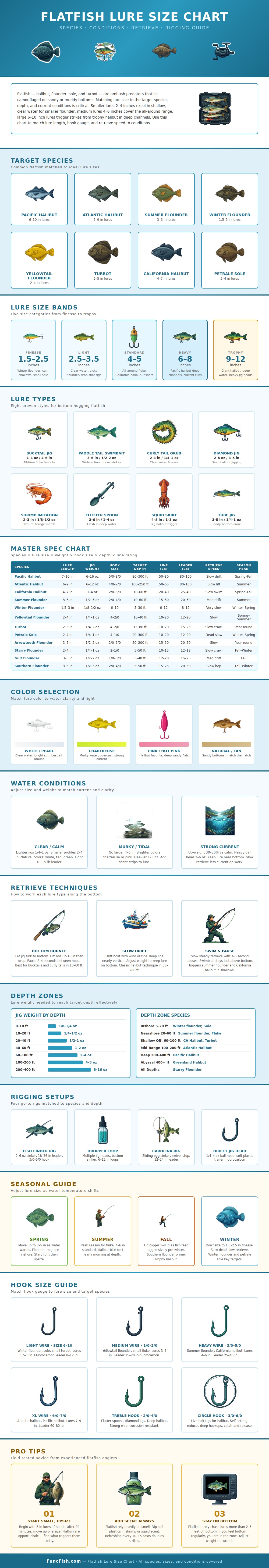 Flatfish Lure Size Chart