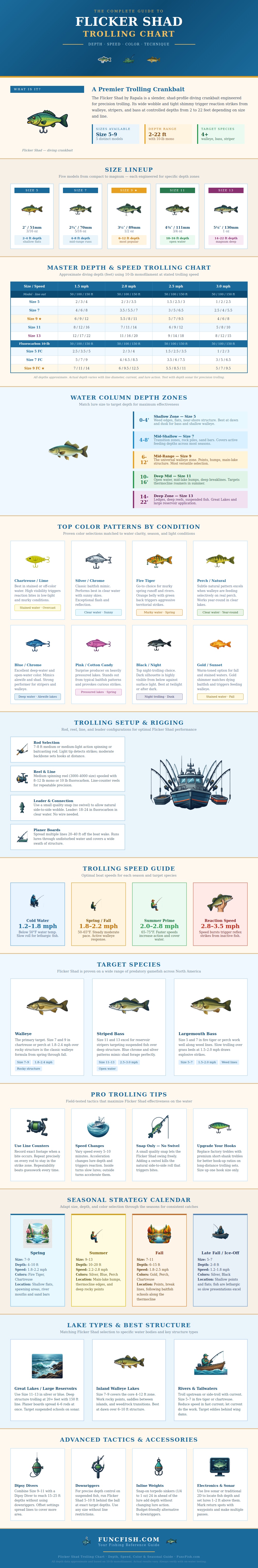 Flicker Shad Trolling Chart