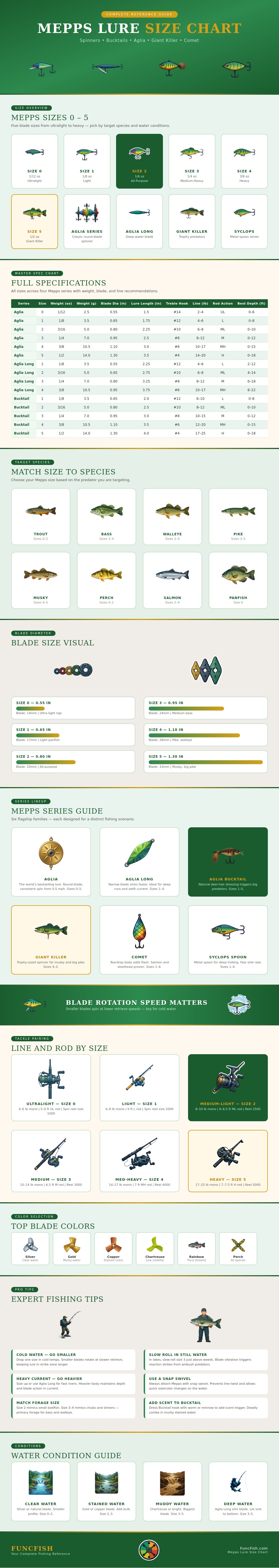 Mepps Lure Size Chart
