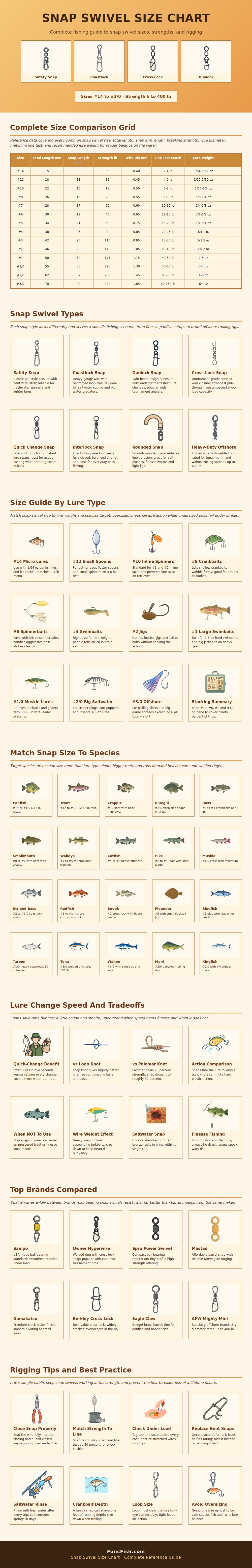 Snap Swivel Size Chart