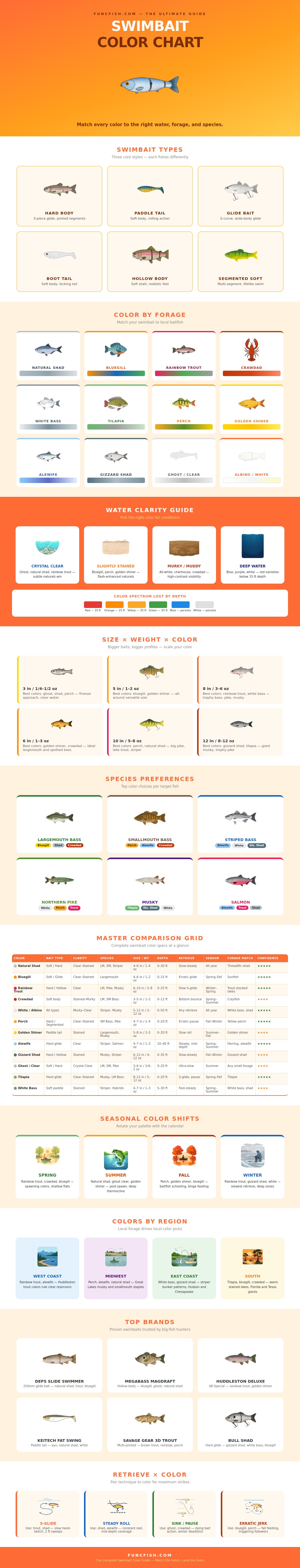 Swimbait Color Chart