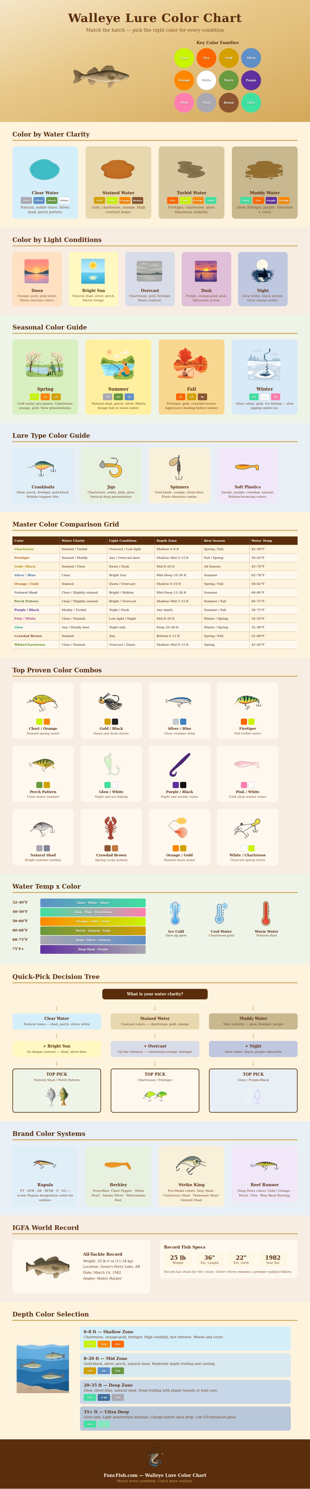 Walleye Lure Color Chart