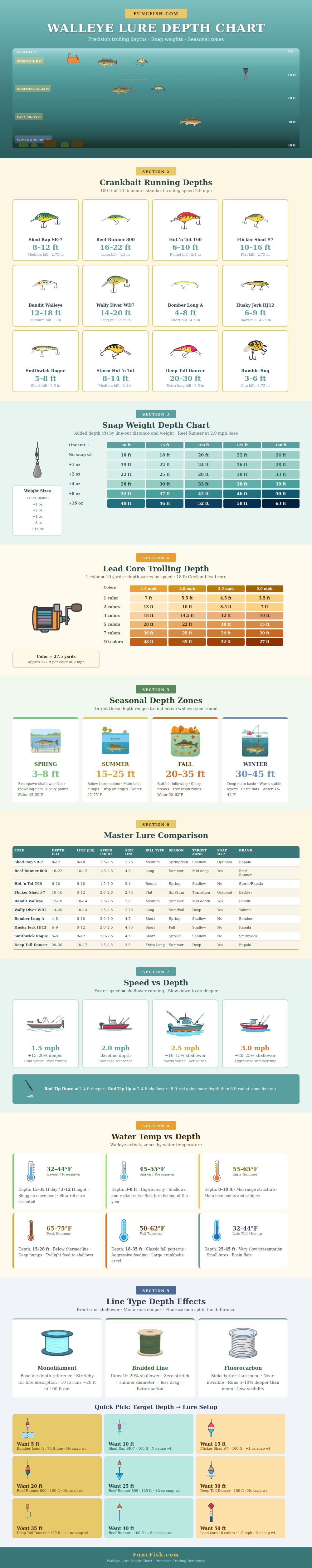Walleye Lure Depth Chart
