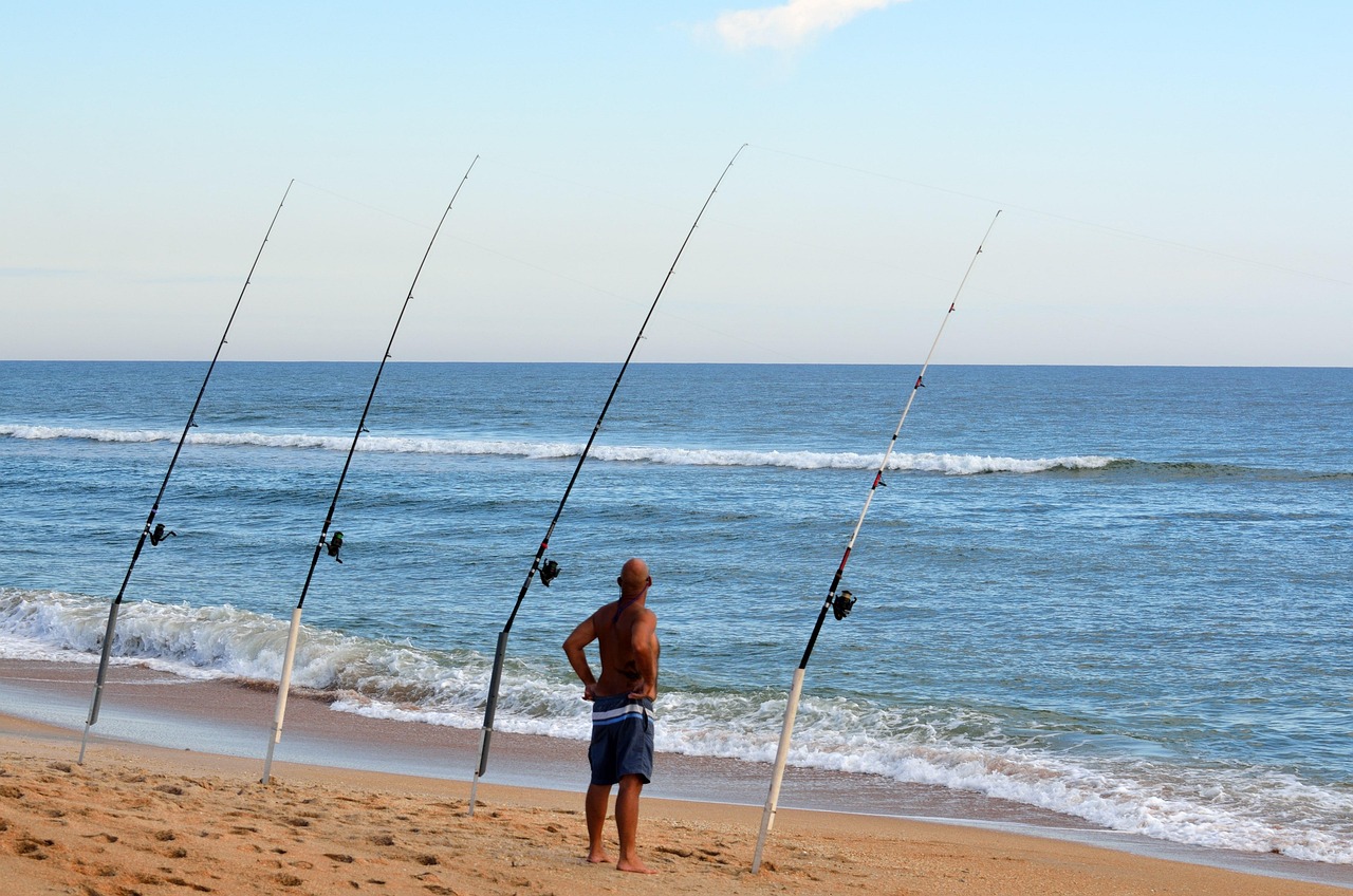 fisherman casting line fisherman casting line