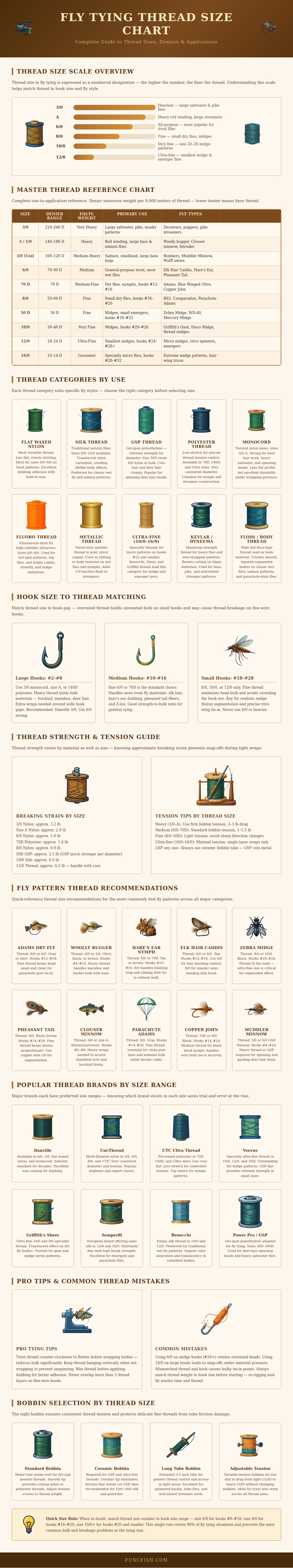 Fly Tying Thread Size Chart