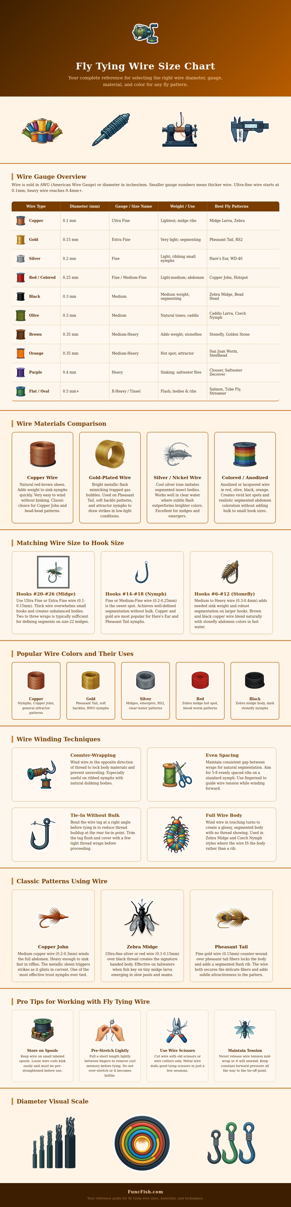 Fly Tying Wire Size Chart