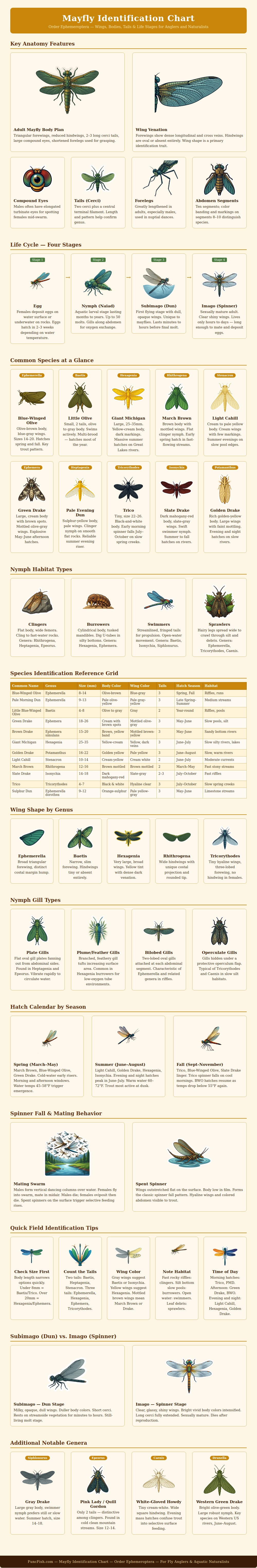 Mayfly Identification Chart