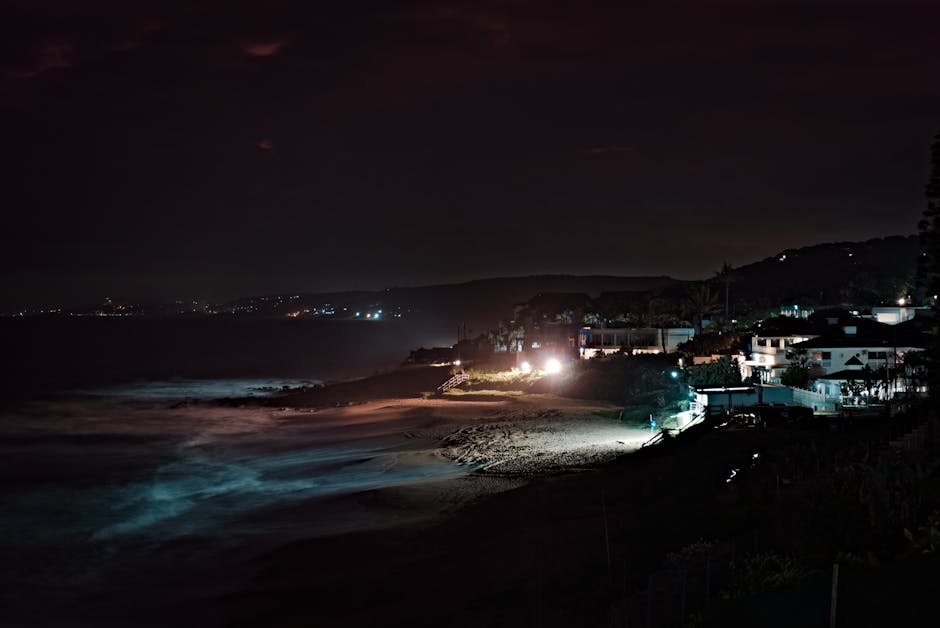 night ocean beach night ocean beach