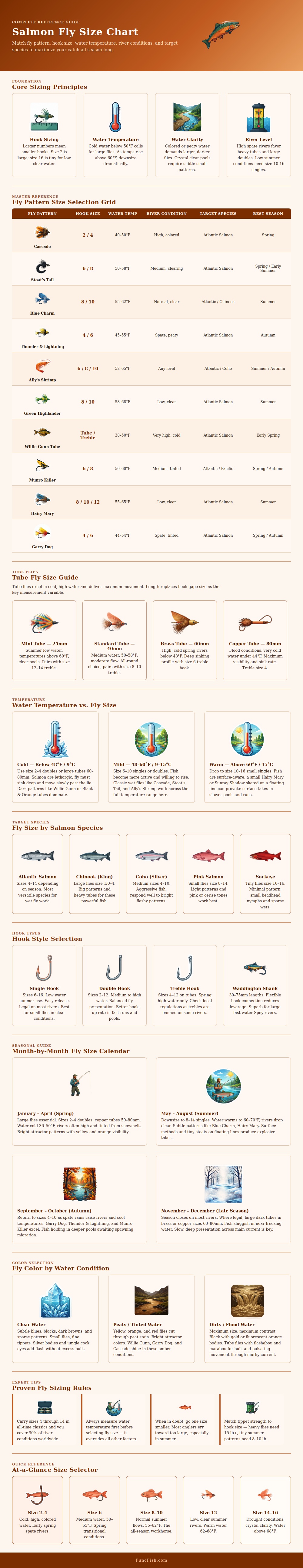 Salmon Fly Size Chart