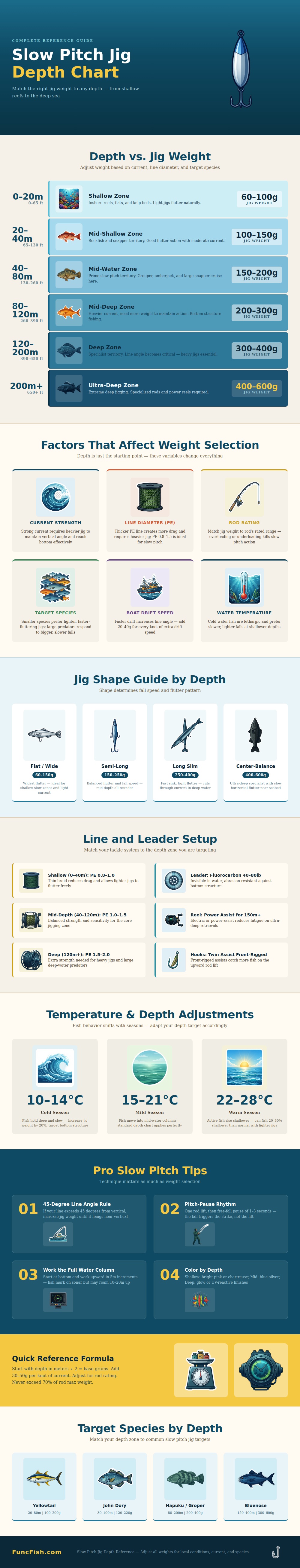 Slow Pitch Jig Depth Chart