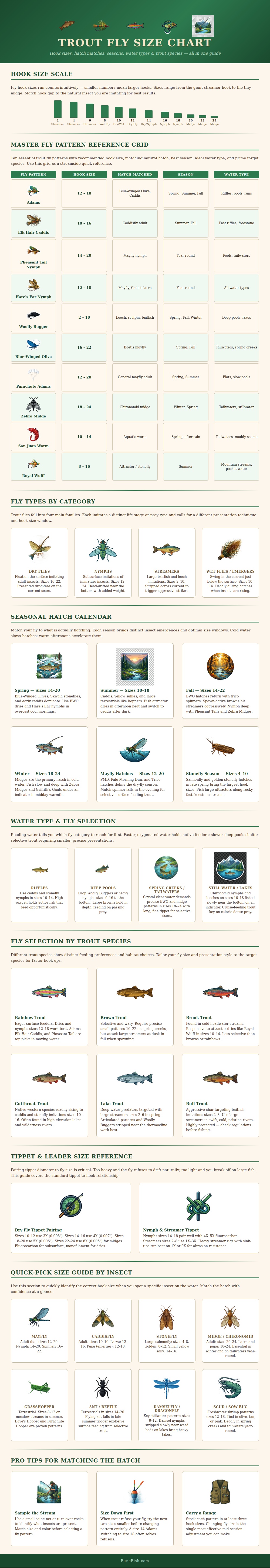 Trout Fly Size Chart