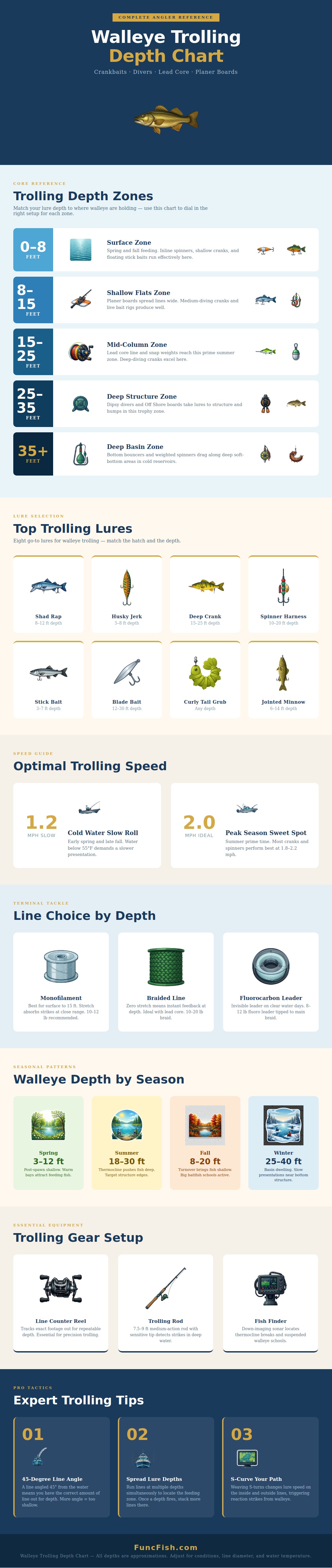 Walleye Trolling Depth Chart