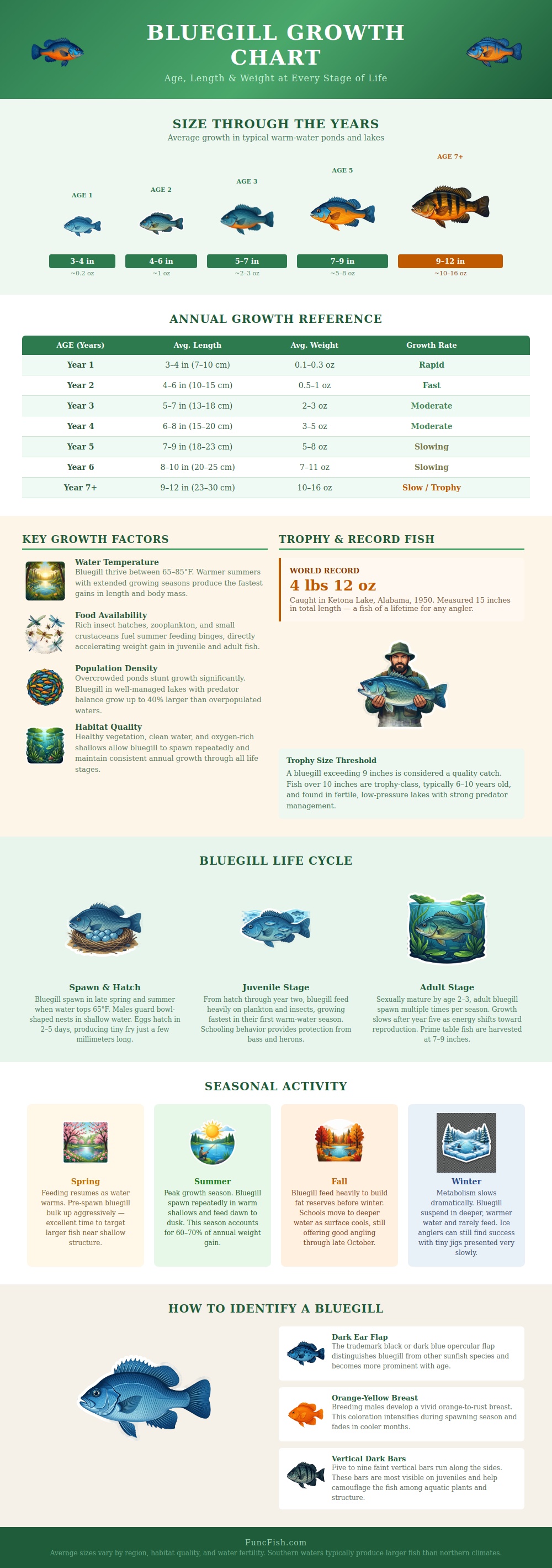 Bluegill Growth Chart