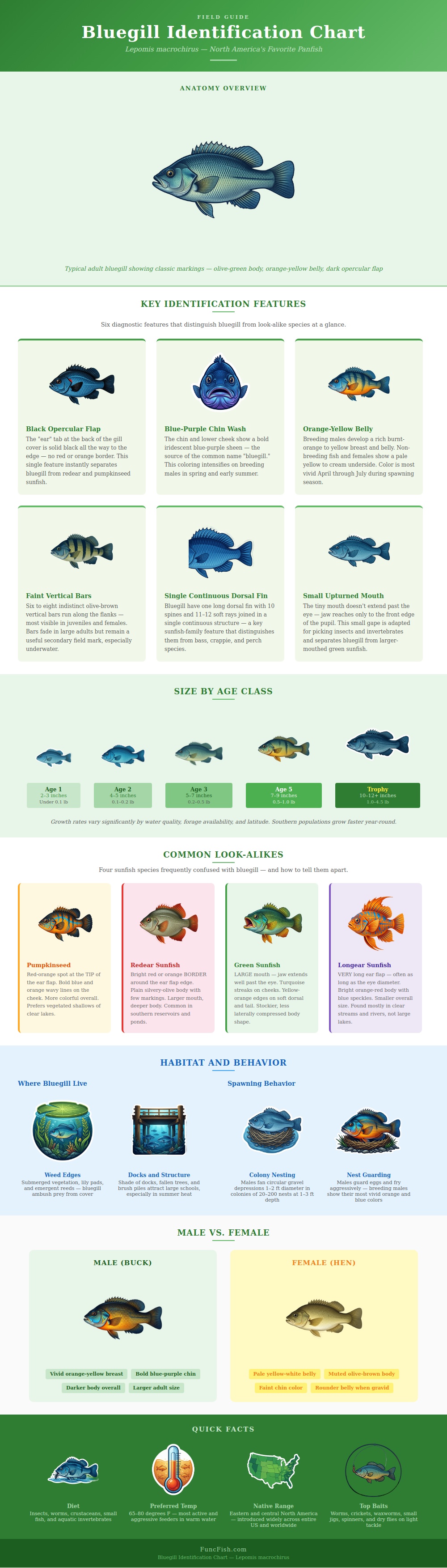 Bluegill Identification Chart