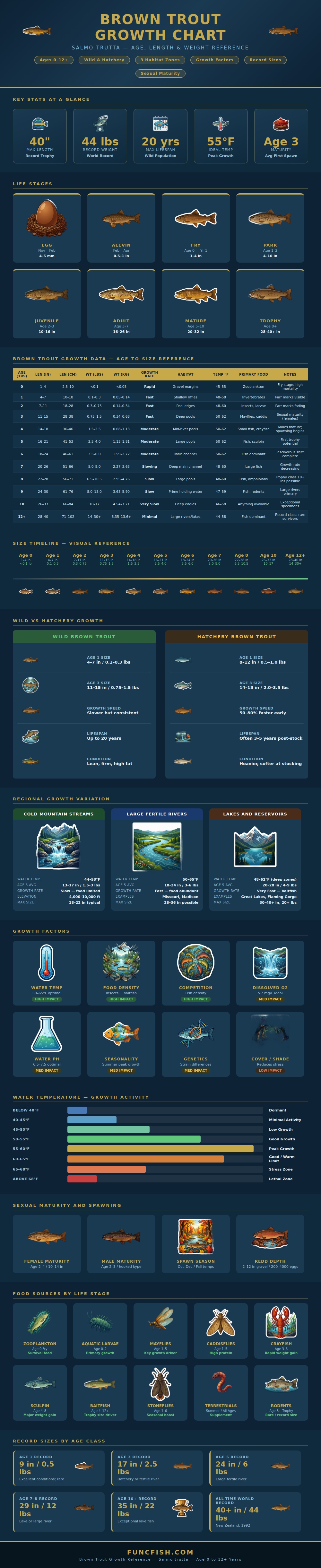 Brown Trout Growth Chart