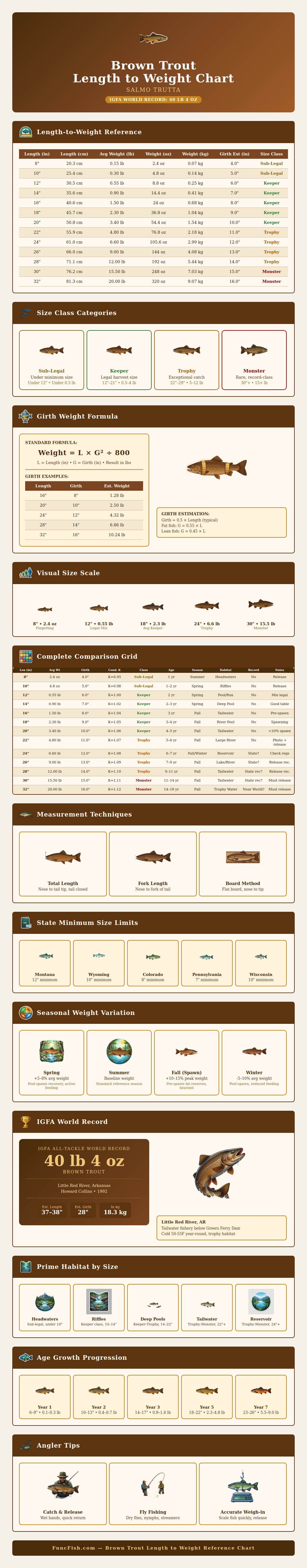 Brown Trout Length To Weight Chart
