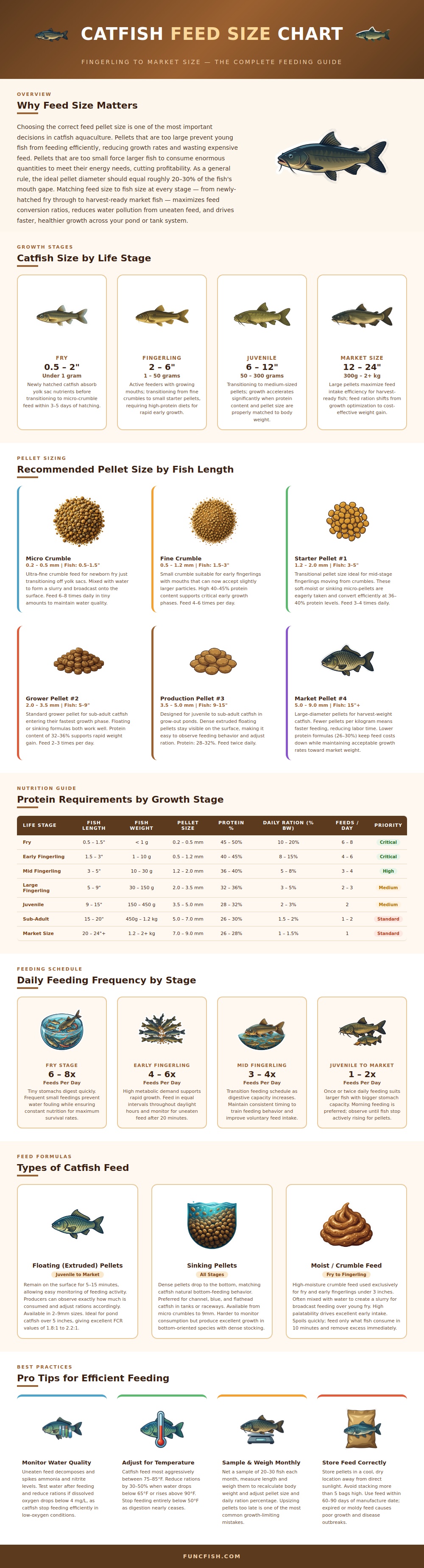 Catfish Feed Size Chart