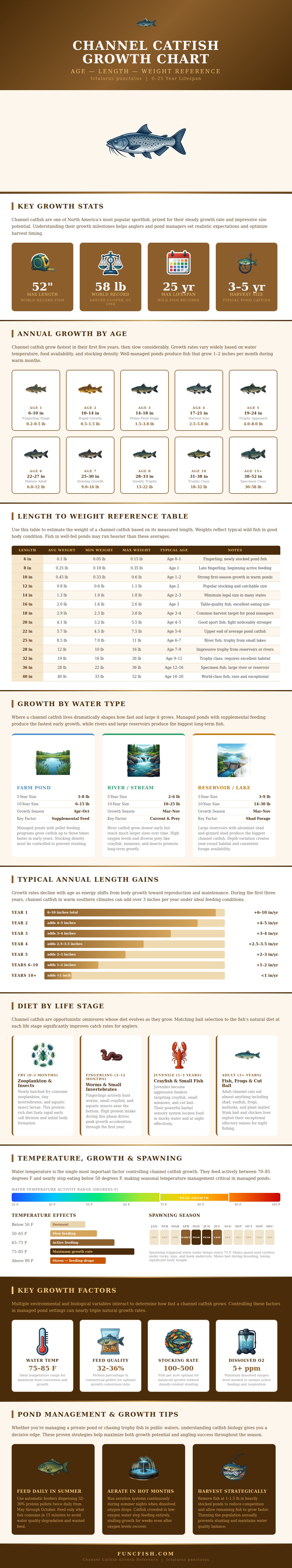 Channel Catfish Growth Chart