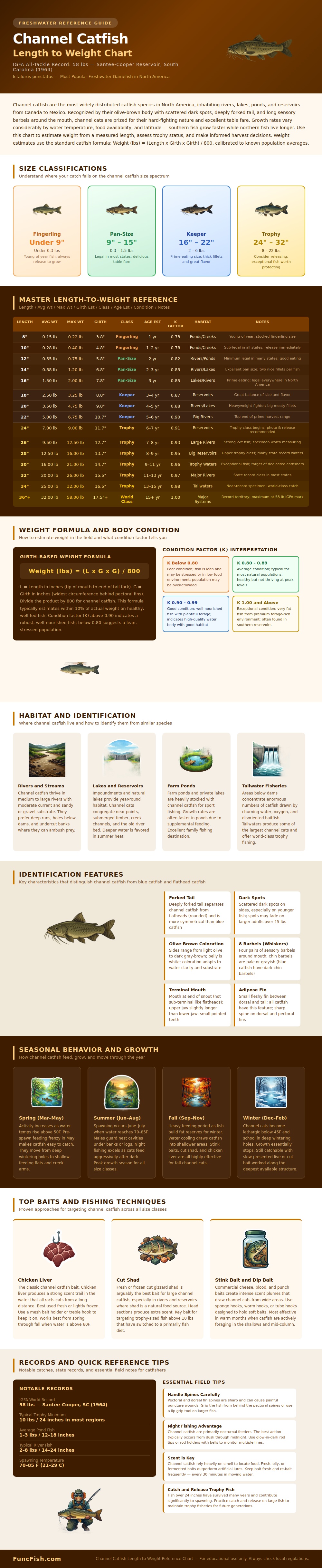 Channel Catfish Length To Weight Chart