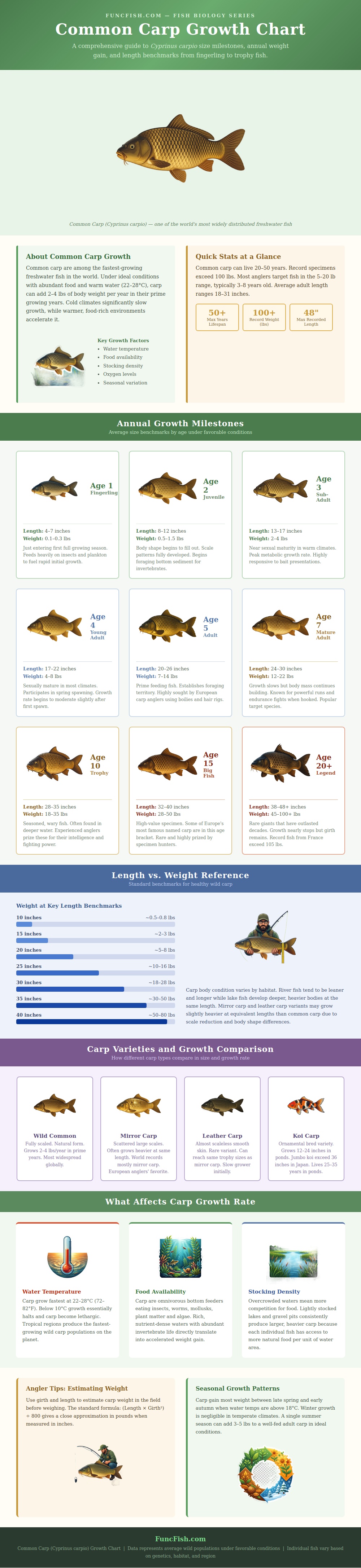 Common Carp Growth Chart