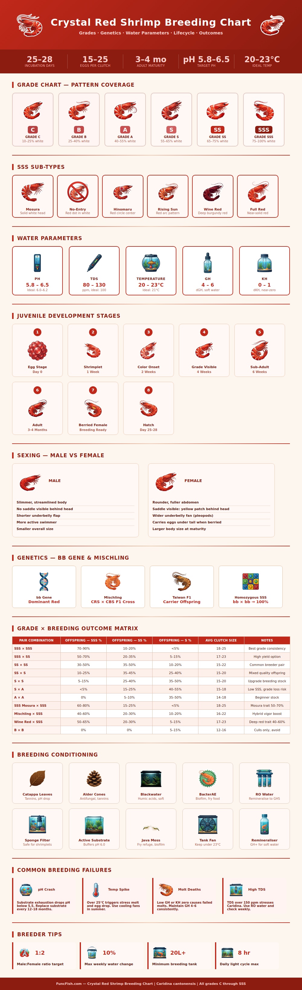 Crystal Red Shrimp Breeding Chart