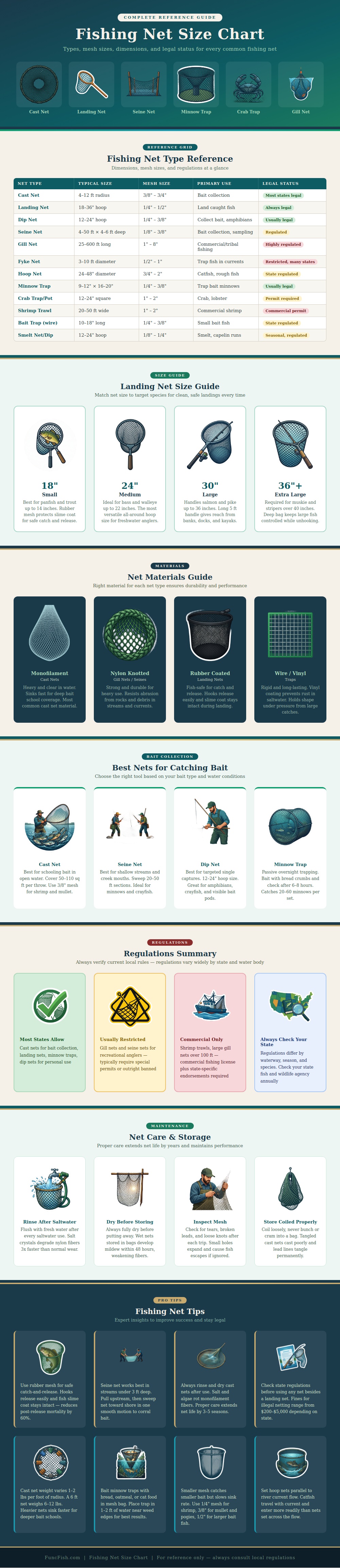 Fishing Net Size Chart