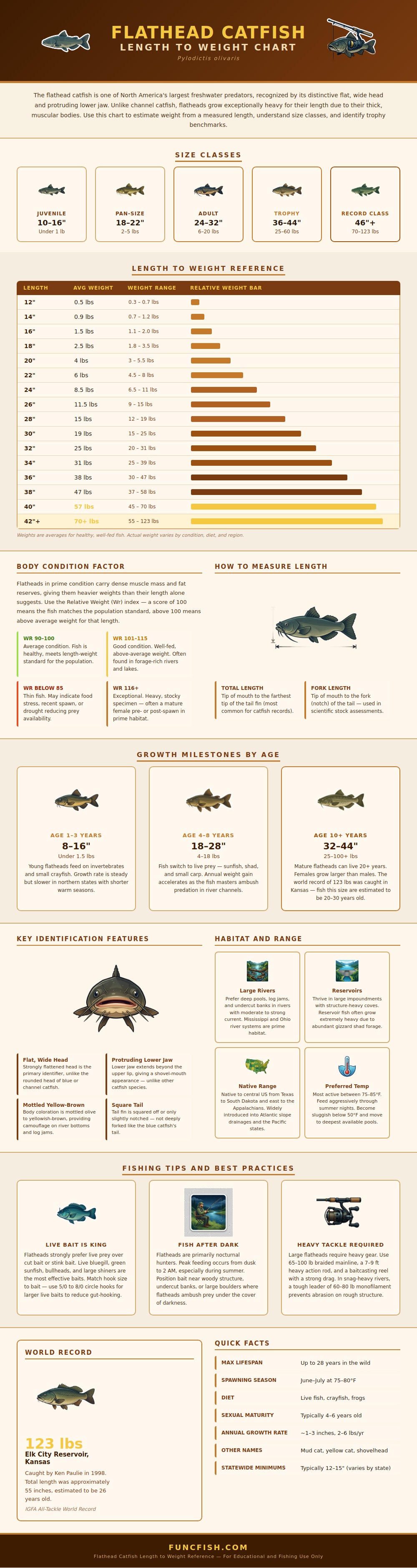 Flathead Catfish Length To Weight Chart