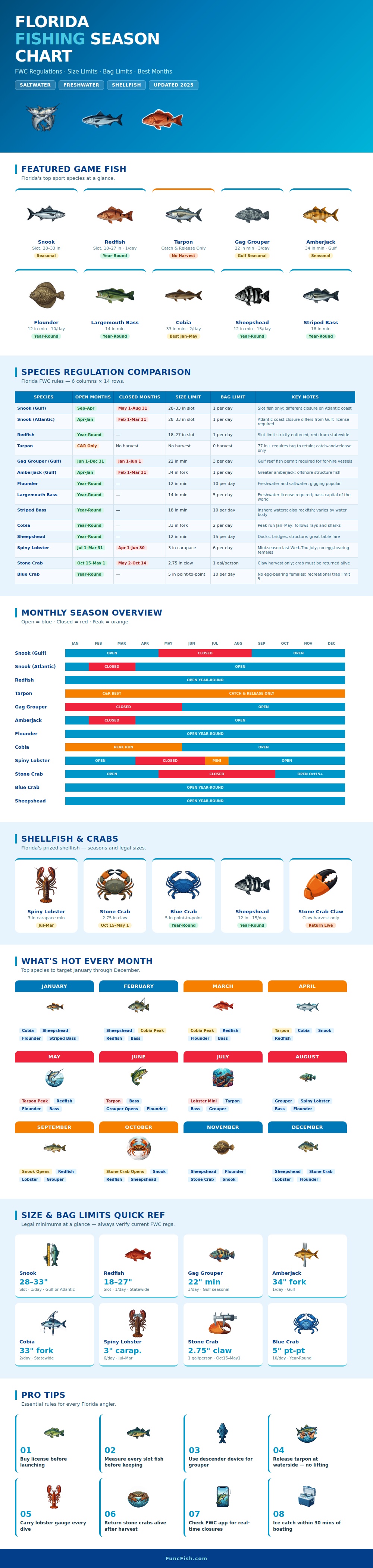 Florida Fishing Season Chart