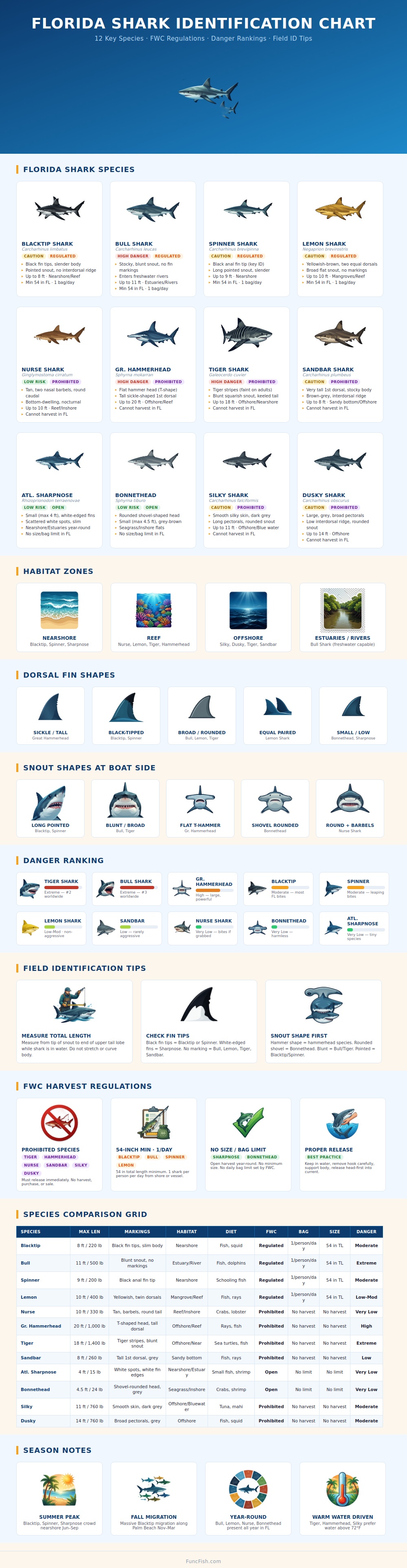 Florida Shark Identification Chart