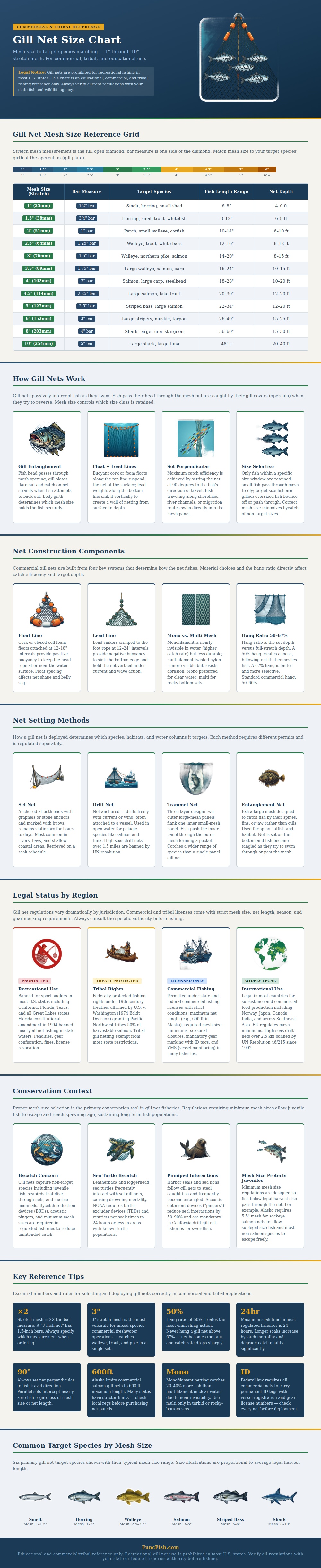 Gill Net Size Chart