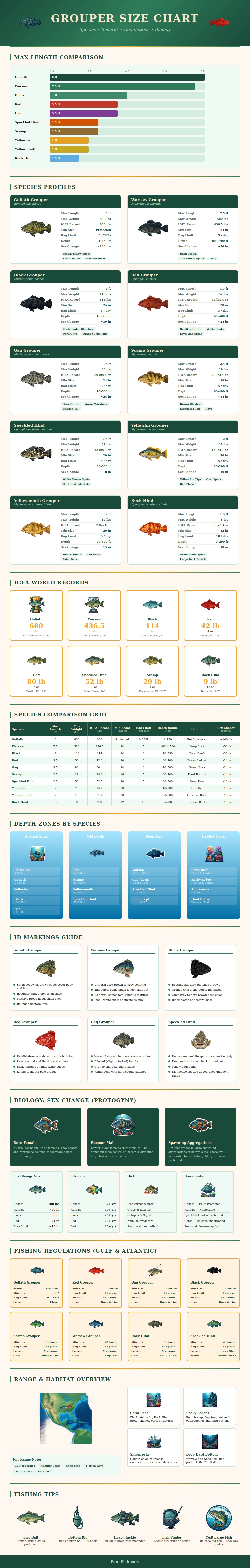 Grouper Size Chart