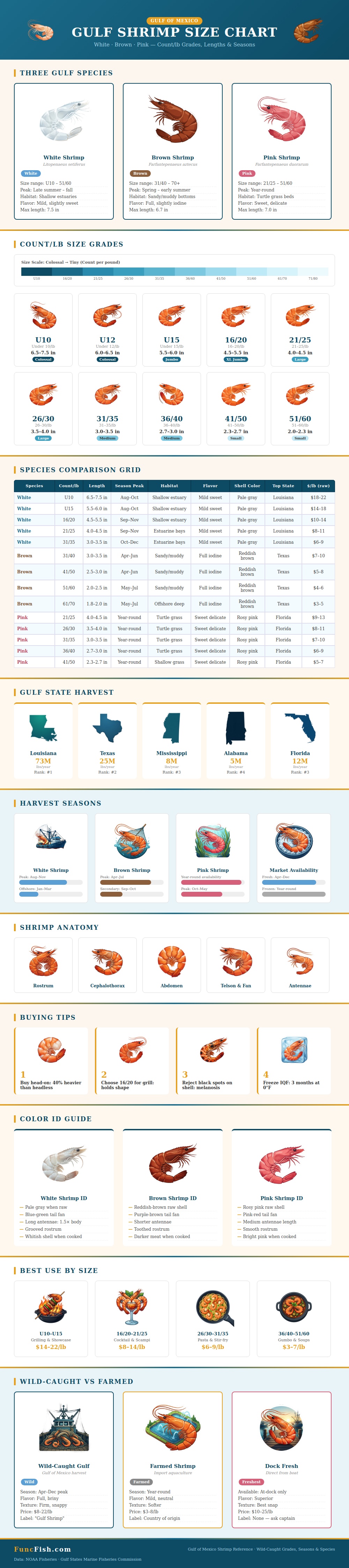 Gulf Shrimp Size Chart