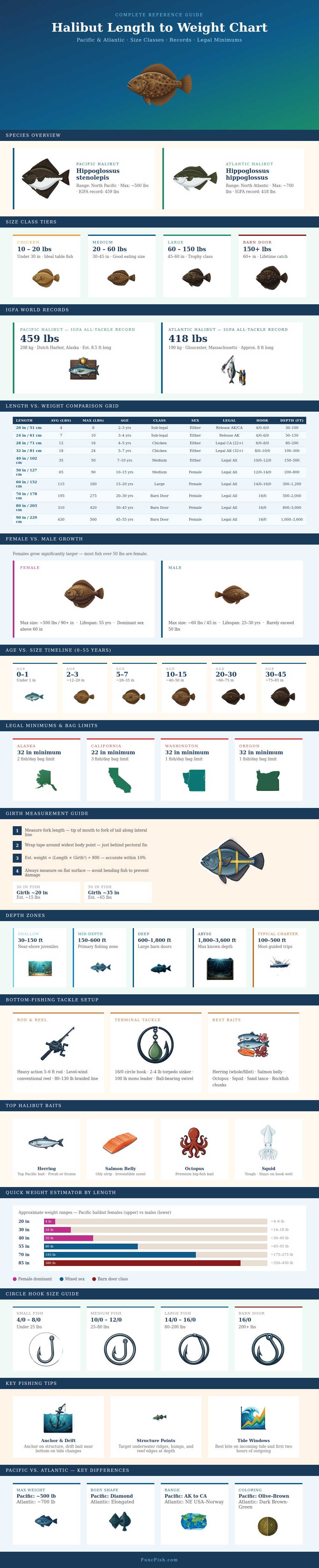Halibut Length To Weight Chart